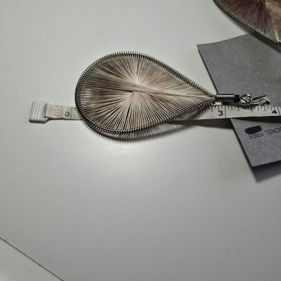 **Sale** Brown Leopard Print Teardrop String Dangling Earrings - Picture 8 of 12